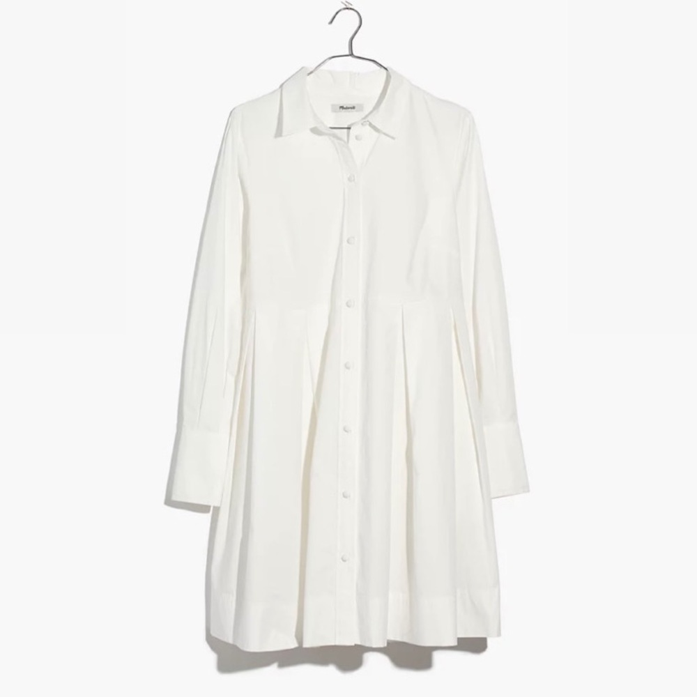 Madewell Cotton Box-Pleat Shirtdress - Size L